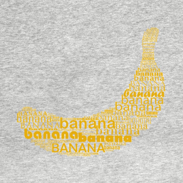 Typographic banana by hedehede